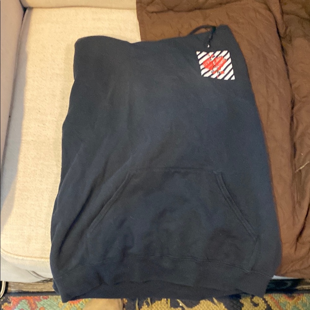 Black Hoodie with Graphic Patch